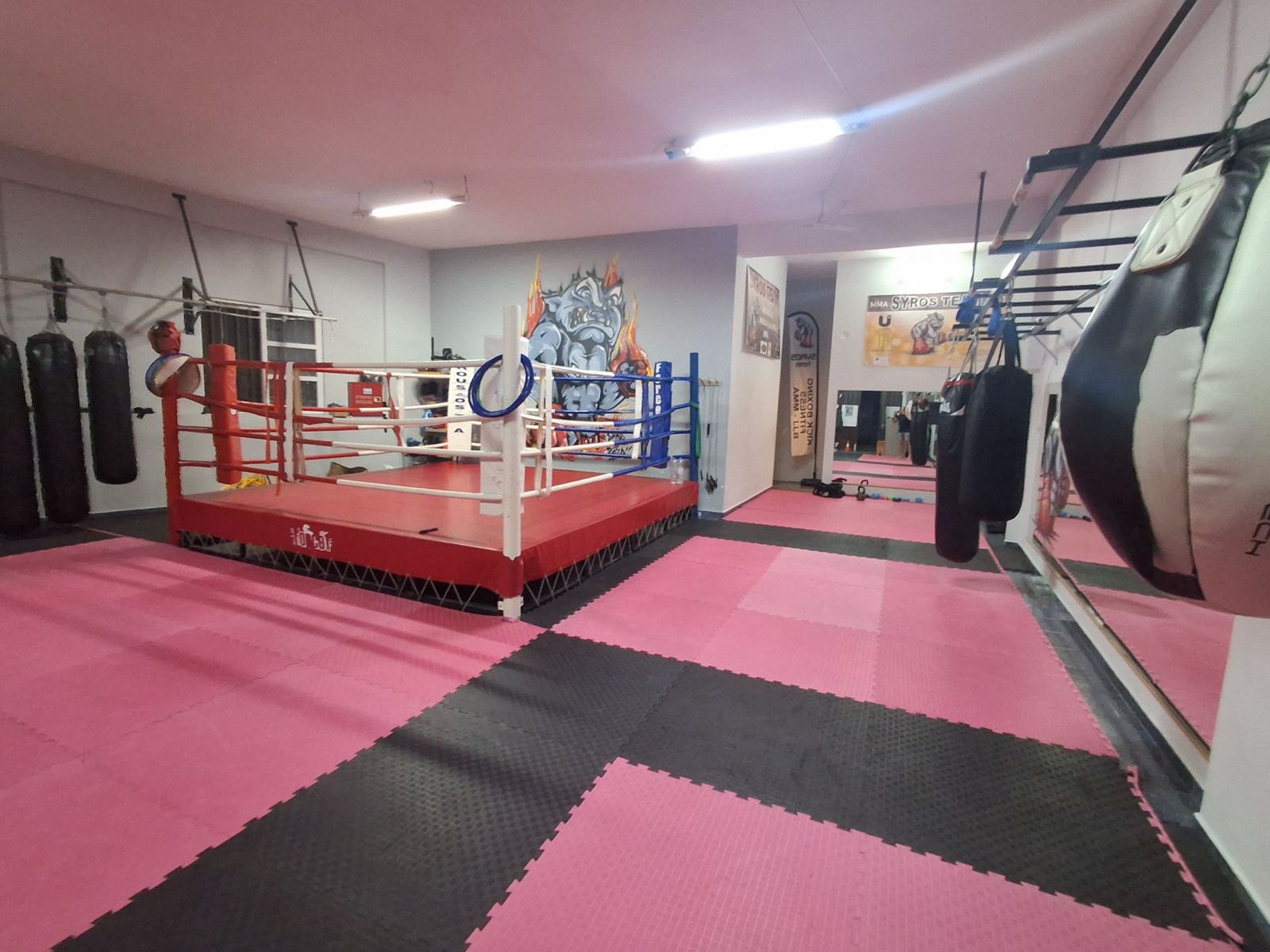 Alex Manousos coaching a student at Syros Jiu-Jitsu